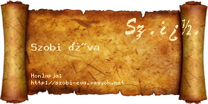 Szobi Éva névjegykártya