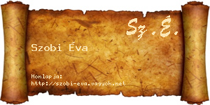 Szobi Éva névjegykártya